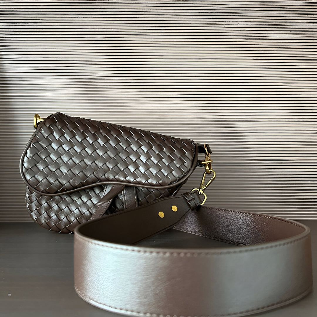 Madelyn Woven Saddle Bag