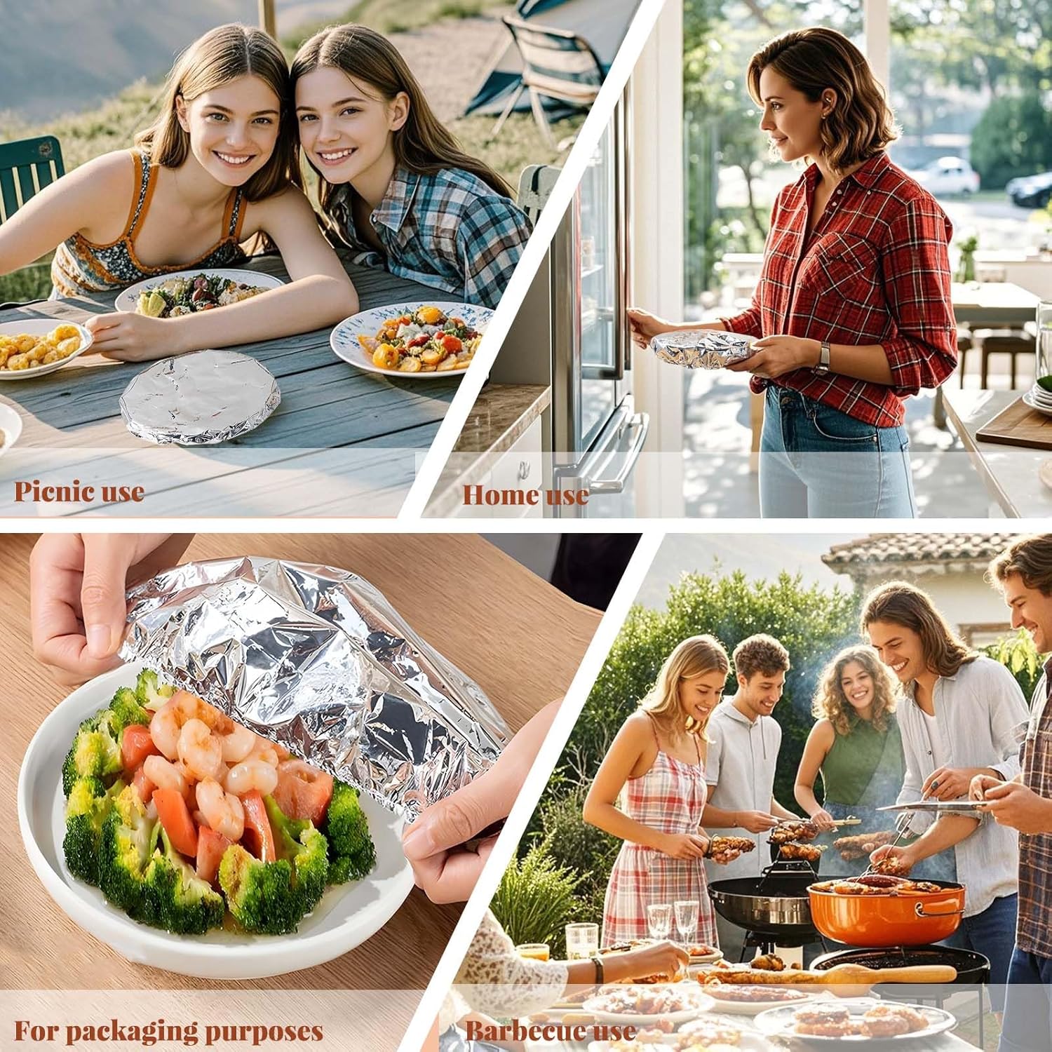 š²š„ Home dining table & food container aluminum foil heat-retaining cover