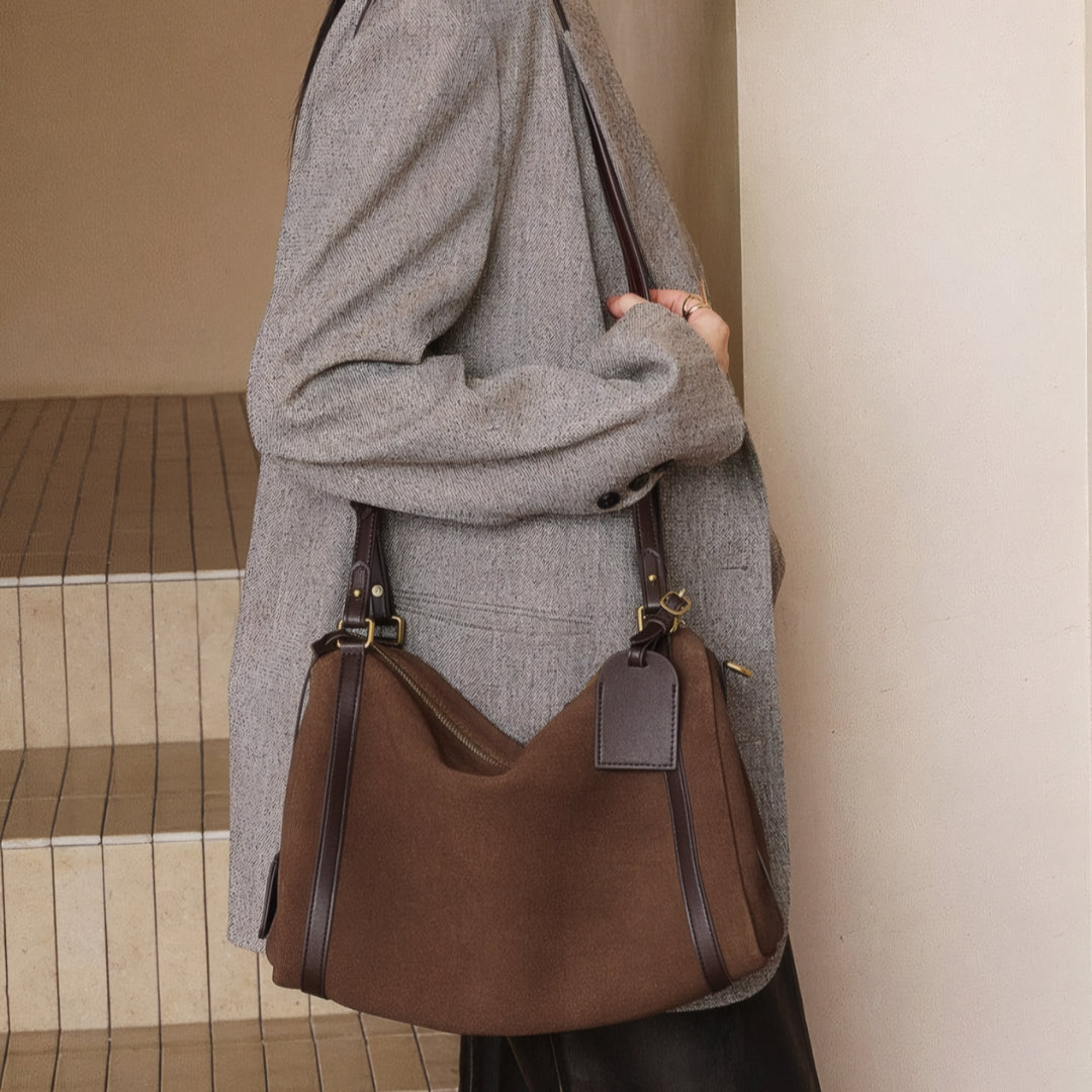 Voyageur Suede Shoulder Bag