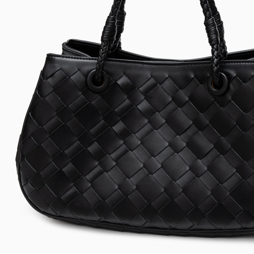Noire Weave Shoulder Bag