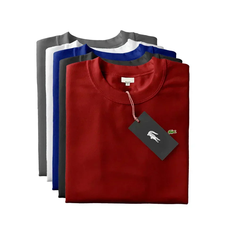 [BUY 1 GET 5] Premium T-Shirt Kit – Lacoste Essential (5 - Shirts)